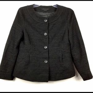 Theory Tessen Black Shimmer Blazer Jacket